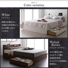 収納ベッド セミダブル スリム棚 多コンセント付き 収納ベッド 国産カバーポケットコイル マットレス付き