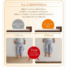 連結ベッド ワイド 国産ポケットコイル ワイドK220(S+SD) ロング丈