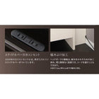 連結ベッド セミダブル 棚 照明 コンセント付 ボンネルコイルマットレス付き 右タイプ