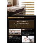 ダブルクッションベッド セミシングル 国産ポケットコイルマットレス付き ホテル仕様