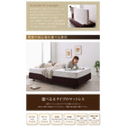 ダブルクッションベッド セミシングル 国産ポケットコイルマットレス付き ホテル仕様