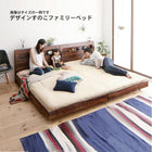 すのこ ファミリーベッド ワイドK200 デザイン スタンダードボンネルコイルマットレス付き