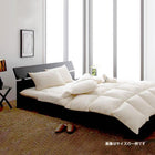 敷布団×羽根布団 ダブル10点セット 全9色!羊毛混ボリューム敷布団×羽根布団8点セット 省スペースタイプ ダブル10点セット