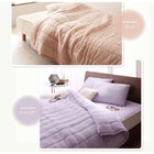 キルトケット ケット 敷パッド 2点セット セミダブル コットン 綿100 洗える 吸水 速乾