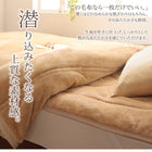 毛布・パッド 2枚合わせ毛布・ボックスシーツ パッド一体型セット 発熱わた入り クイーン プレミアムマイクロファイバー