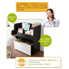 絵本棚 絵本ラック 絵本 ラック キッズ おもちゃ箱付き 子供部屋収納