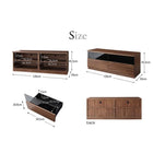 テレビボード + キャビネット 2点セットシンプルモダンリビングシリーズ