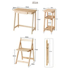 チェア 椅子 省スペース 木製 ナチュラル 在宅ワーク コンパクト 省スペース