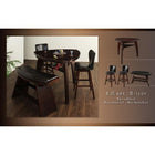 カウンターダイニング 3人 4点セット テーブル+チェア3脚 W135 アジアンモダンデザイン