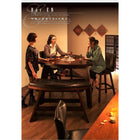 カウンターダイニング 3人 4点セット テーブル+チェア3脚 W135 アジアンモダンデザイン