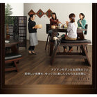 カウンターダイニング 3人 4点セット テーブル+チェア3脚 W135 アジアンモダンデザイン