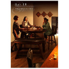 カウンターダイニング 4人 4点セット テーブル+チェア2脚+ベンチ1脚 W135 アジアンモダンデザイン