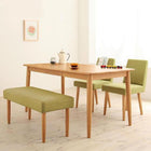 ダイニング 4点セット テーブル+チェア2脚+ベンチ1脚 W150 天然木タモ無垢材