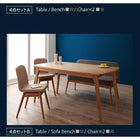 ダイニング 3点セット(テーブル+ソファベンチ1+ベンチ1) W150 天然木 おしゃれ 北欧 天然木 おしゃれ 北欧