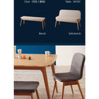 ダイニング 4点セット(テーブル+チェア2+ソファベンチ1) W150 天然木 おしゃれ 北欧 天然木 おしゃれ 北欧