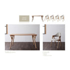 ダイニングテーブルセット 幅140 ダイニングセット 5点セット 北欧モダン テーブル + チェア4脚