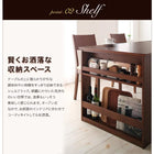 ダイニング 5点セット(テーブル+チェア4) W120-180 収納 ラック付き 3段階 エクステンション