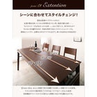 ダイニングテーブル 単品 W120-180 収納 ラック付き 3段階 エクステンション
