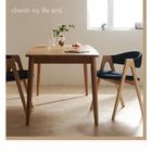 ダイニング 5点セット(テーブル+チェア4) ハイタイプ W150 天然木 タモ 無垢材