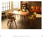 北欧デザインダイニングチェア 2脚組 天然木