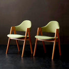 北欧デザインダイニングチェア 2脚組 天然木