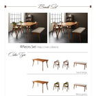 ダイニング ベンチ 単品 天然木ブラックチェリー材 北欧デザイン