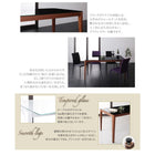 ダイニングテーブル 単品 ウォールナットブラック W150 ハイグレードガラスダイニング