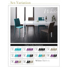 ダイニングセット 4人 5点セット テーブル+チェア4脚 グロッシーホワイト W150 ハイグレードガラス