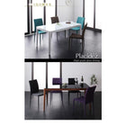 ダイニングセット 4人 5点セット テーブル+チェア4脚 グロッシーホワイト W150 ハイグレードガラス