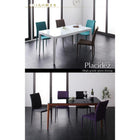 ダイニングセット 4人 5点セット テーブル+チェア4脚 グロッシーホワイト W150 ハイグレードガラス