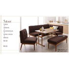 ダイニングソファ単品 バックレストタイプ 2P 北欧デザイン