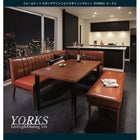 ダイニングセット(テーブル&ソファ チェア ベンチ) ウォールナット 5点セット テーブル+ソファ1脚+アームソファ1脚+チェア1脚+ベンチ1脚 右アーム W120