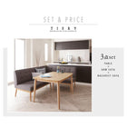 ダイニングソファ単品 バックレストタイプ 2P モダンデザイン