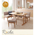 ダイニングセット3人 3点セット テーブル+ソファ1脚+アームソファ1脚 右アーム W120 コンパクトリビング