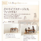 ダイニング5点セット(テーブル+チェア4脚) W135-235 スライド伸縮テーブル