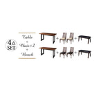 ダイニング5点セット(テーブル+チェア4脚) W150