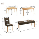 ダイニング 4点セット(テーブル+チェア2+ベンチ1) W115 洗えるカバーリング