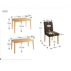 ダイニング 5点セット(テーブル+チェア4) W115 洗えるカバーリング