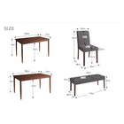 ダイニング 4点セット(テーブル+チェア2+ベンチ1) W150 洗えるカバーリング