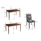 ダイニング 5点セット(テーブル+チェア4) W120 洗えるカバーリング