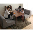 ダイニングテーブル 幅105 こたつ付き ダイニングセット 4点セット テーブル+2人掛けソファ1脚+1人掛けソファ1脚+コーナーソファ1脚