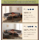 ダイニングテーブル 幅105 こたつ付き ダイニングセット 5点セット(テーブル+2人掛けソファ1脚+1人掛けソファ2脚+コーナーソファ1脚