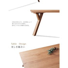 こたつ テーブル単品 北欧 4尺長方形 80×120 天然木オーク材