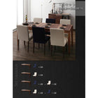 伸縮式 ダイニングセット おしゃれ 天然木 ウォールナット材 6点セット(テーブル+チェア4脚+ベンチ1脚) W120-180