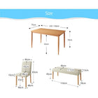 ダイニング4点セット(テーブル+チェア2脚+ベンチ1脚) W120 洗えるカバーリング