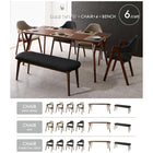 ベンチ 単品 2人掛け 天然木ウォールナット材