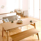 ソファダイニング 3点セット テーブル+2人掛けソファ1脚+ベンチ1脚 W160 天然木北欧スタイル