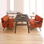 ソファダイニング 3点セット テーブル+2人掛けソファ2脚 W160 天然木北欧スタイル