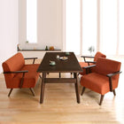 ソファダイニング 4点セット テーブル+2人掛けソファ1脚+チェア2脚 W160 天然木北欧スタイル