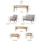 ローテーブル単品 W80 天然木北欧スタイル